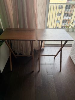 Folding Wood Tables – Set of 2