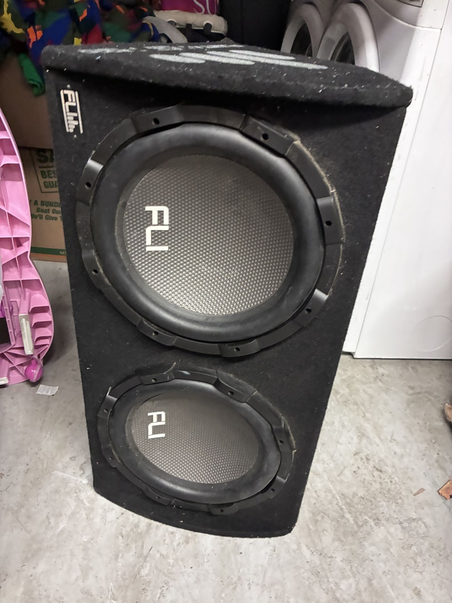Fli Underground FU12TA Car 12" Twin Active Amplified Subwoofer Bass Box