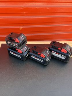 Milwaukee M18 Batteries – 2x 8.0Ah, 12.0Ah & 5.0Ah