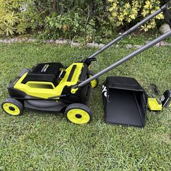 NEW IN AN OPEN BOX RYOBI 40 V HP Hi Performance Advanced Technology 20" INCH BRUSHLESS PUSH MOWER, MORE POWER THAN 150 cc GAS MOWER. VERY LIGHT AND QU