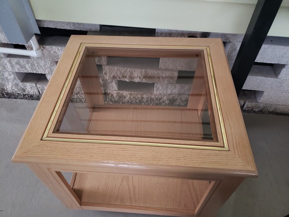 Two Real Wood End Tables