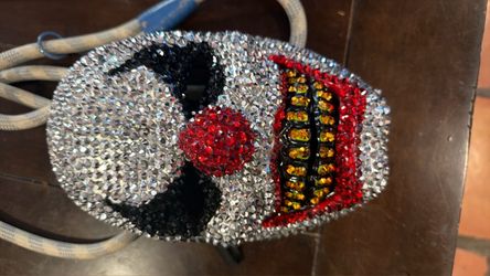 Halloween costume Rhinestone clown mask with matching costume