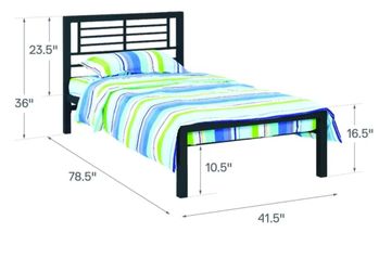 Twin Metal Black Bed Frame