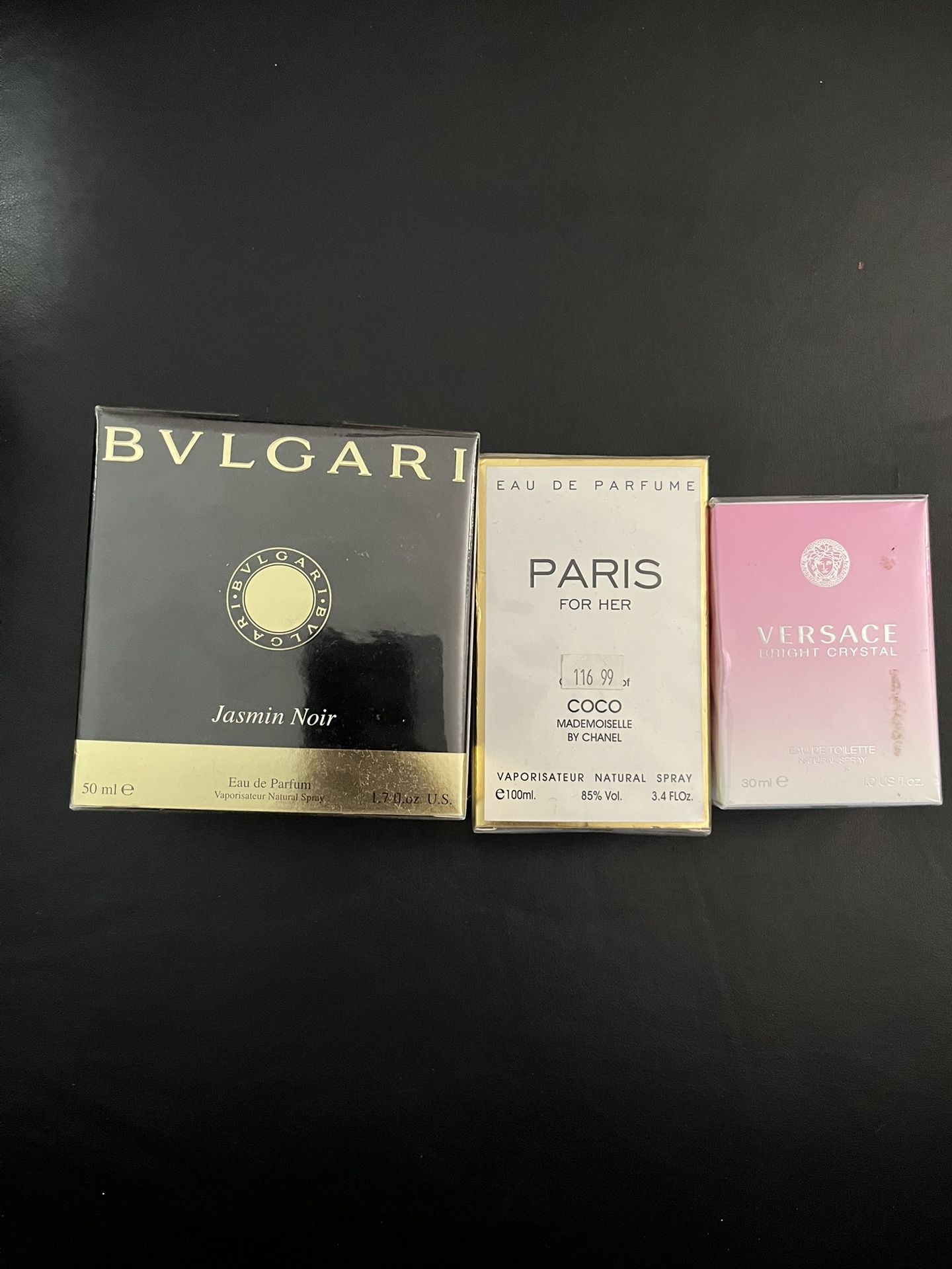 3 Women’s Perfumes Versace , Chanel , Bvlgari NEW Sealed
