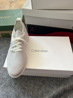 White Knit Calvin Klein Dress Shoes