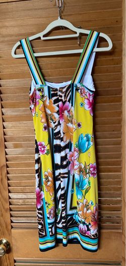 Y2K Cache Floral Tropical Print Mini Dress  Size 2