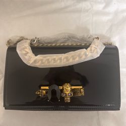 Hard patent leather