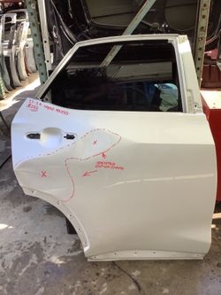 2022 - 2024 LEXUS NX350 - REAR RIGHT PASSENGER SIDE DOOR SHELL OEM