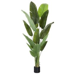 ProDeco Artificial Tree 6.6Ft Silk Bird of Paradise Large Big Fake Potted Plants Tall Faux Silk Floor Plants for Home Living Room Bedroom Office Decor