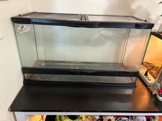 Reptile enclosure with front doors
