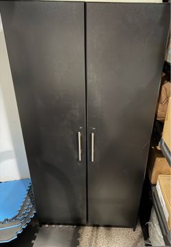 Flash Sale - Black Tall 2-Door Storage Cabinet - $60