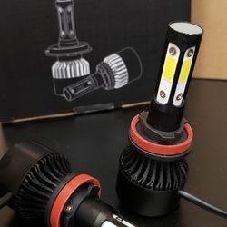 4-way / 4-side LED Headlight Lighting Bulbs For Auto Parts Repair Replacement Upgrade Body Detailing - Bright White H11/9006/9005/9007/9003/H4/9008/H1