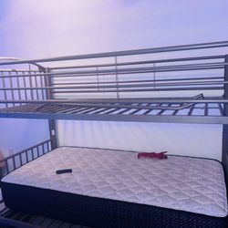Twin over Twin Metal Bunkbed Frame (Mattress NOT Included)