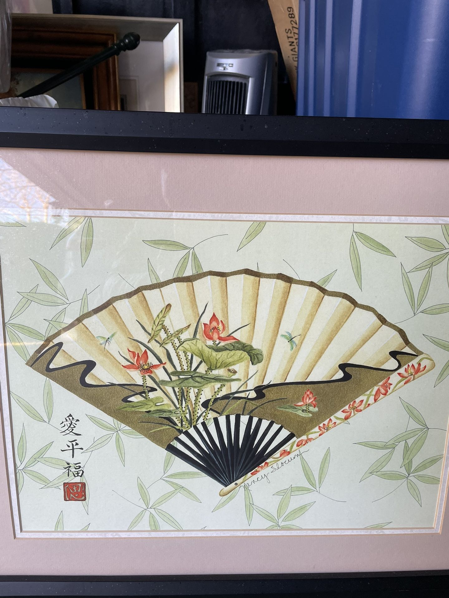 JAPANESE GEISHA FANS PRINT by NANCY SLOCUM