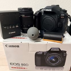 📸 Canon EOS 80D + 18–55mm IS STM Lens Kit (Like New, Low Shutter!)