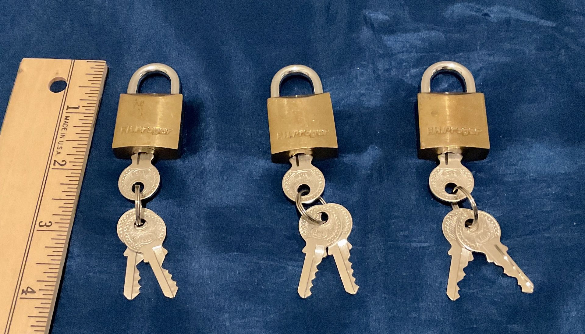 Small Hardened Brass Padlocks - FH Prager