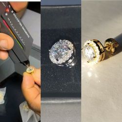 💎 1 CT Earrings 💎  VVS D COLOR