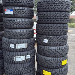 265/70R16 SET OF 4 ALL TERRAIN TIRES WITH INSTALLATION AND BALANCING WE DO FINANCE