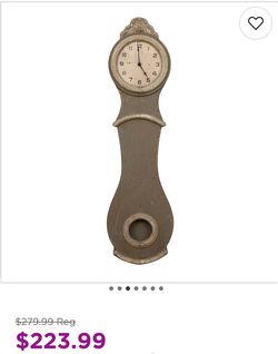Tall distressed green clock