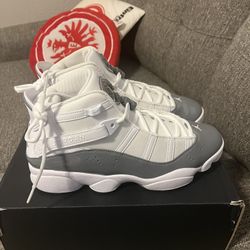 Jordan 6 Rings, White Cool Grey, Size 10, New