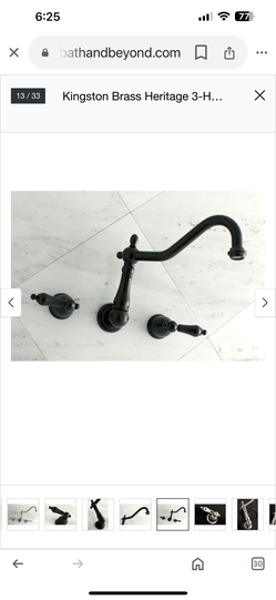 Wall Mounted Bathroom Faucet Black And Nickel A54 B