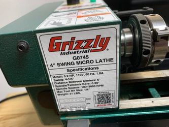 Grizzly Industrial G0745 4" Swing Micro Lathe