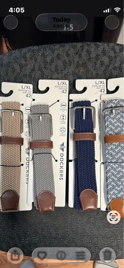 MENS DOCKERS BELT MADE BY LEVIS L/XL 42” ADJ FIT FLEX