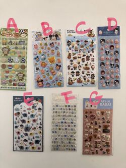 Plastic puffy shiny stickers
