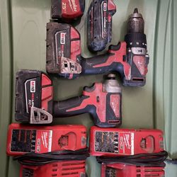 Milwaukee Impact Driver & Hammer Drill $600 Value 