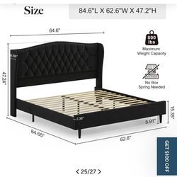King Size Bed With Mattress (both BRAND NEW)
