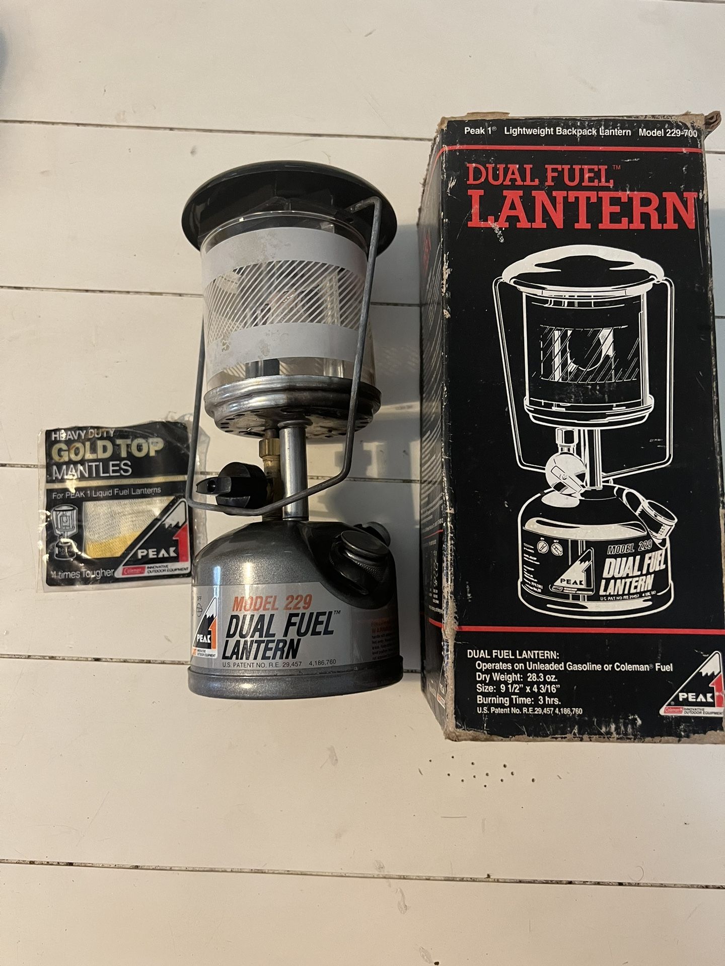 COLEMAN PEAK 1 Dual Fuel model 229 Camp Lantern for Sale in