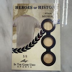 Leaf 2025 In The Game Used Heroes of History Stan Musial Game-Used HH-80 /3