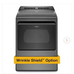 Whirlpool electric dryer 7.4 cu ft top load with intuitive controls