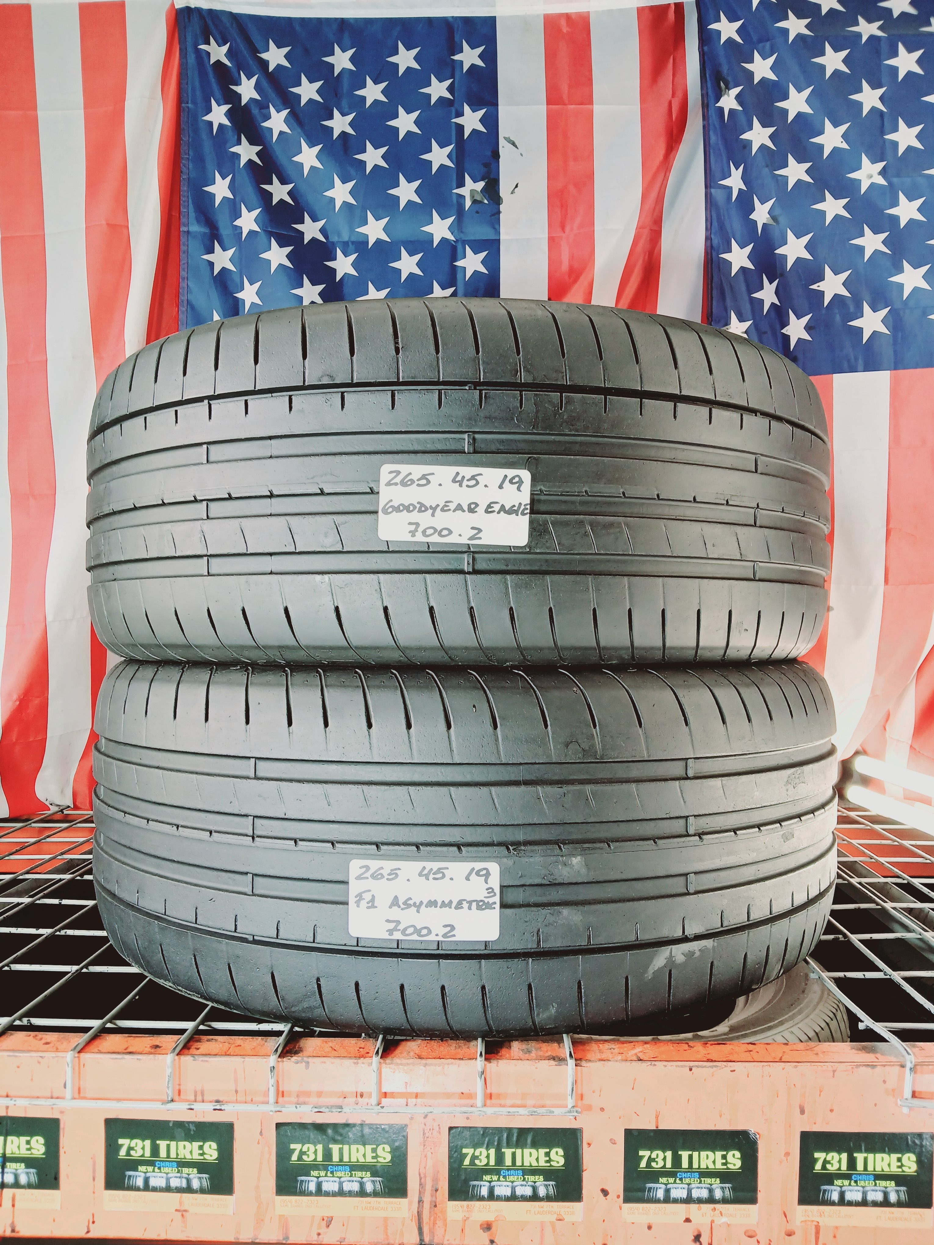 265/45ZR19 GOODYEAR EAGLE MAX PERFORMANCE 265/45R19 USED TIRES 265 45 19