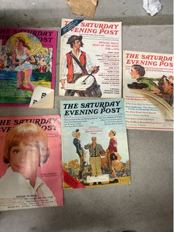Lot 5 Saturday Evening Post magazines, 1970S special Issues