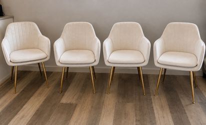 White Modern Chairs (4)
