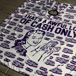 that’s a Awful Lot Of Cash Only Barber Cape 