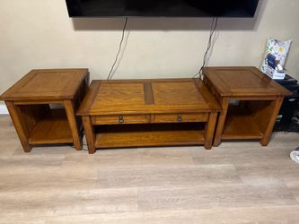 3 piece Coffee table and two end tables