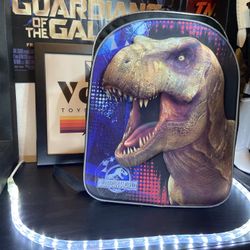 Jurassic Park Fallen Kingdom Back Pack T-Rex Dinosaur 3-D Excellent Condition
