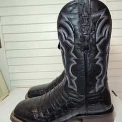 Dan Post Kingsly Caiman Western Boots Square Toe DP4805 Men's Size 8 D