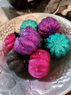glittered pumpkin