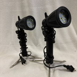 LED Clip-On Spotlights / Work Lights – Set of 2 – Adjustable & Bright