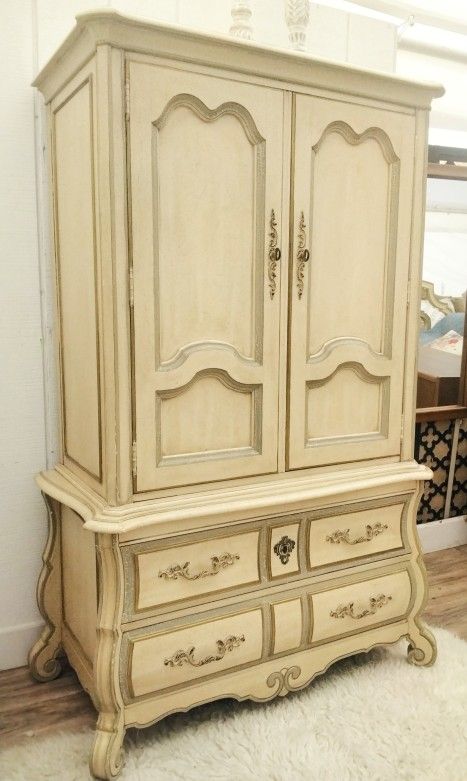 Gorgeous French Provincial Heirloom Quality Armoire, Bedroom Dresser