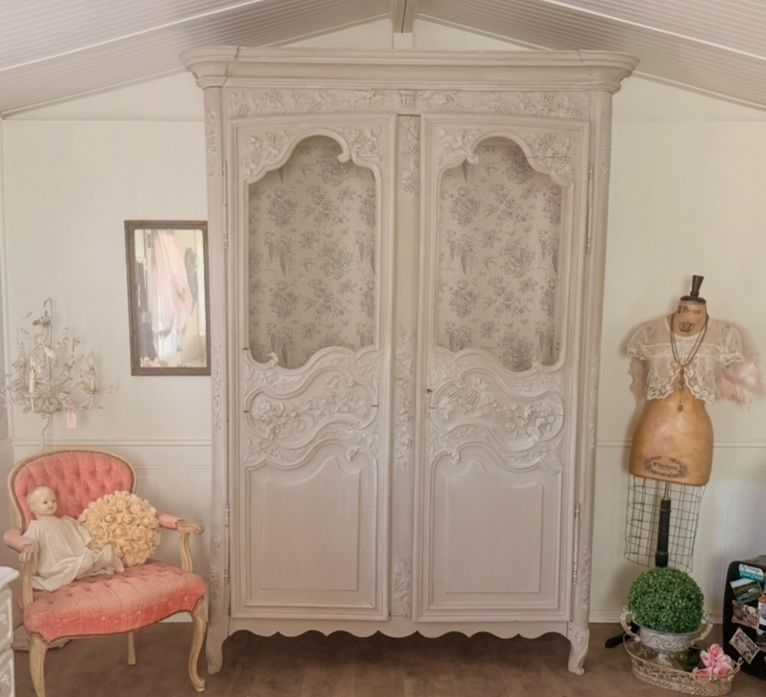Gorgeous Antique Hutch Armoire