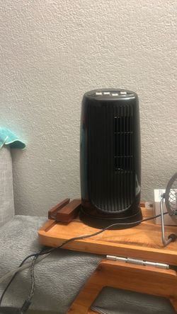 Black Mini Tower Desktop Fan