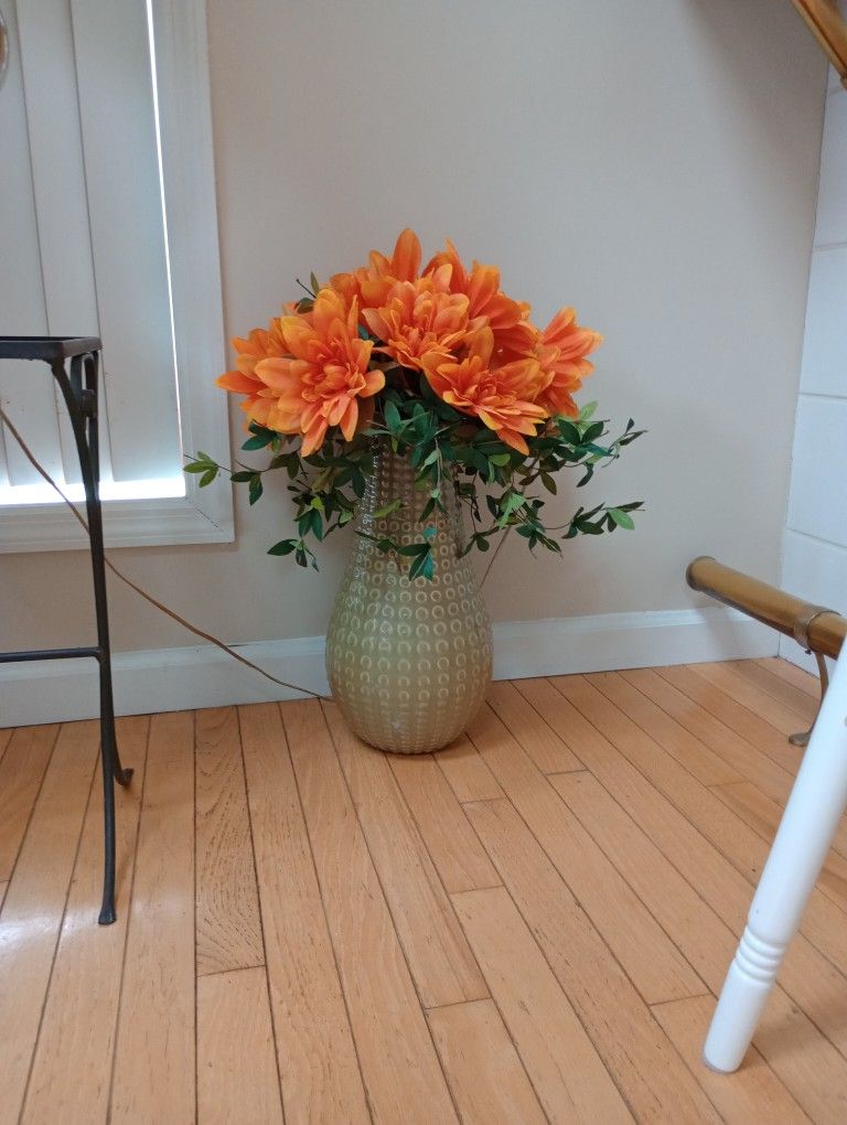 Floral Arrangement In Ceramic Container