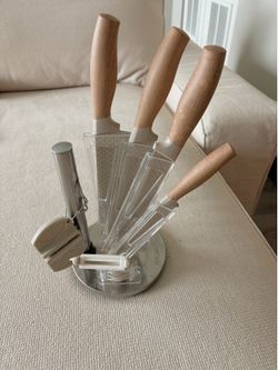 Non-rust Knife Set with Shapener and peeler
