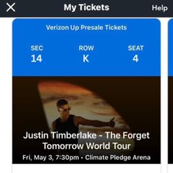 Justin Timberlake Concert Tickets| May 3rd