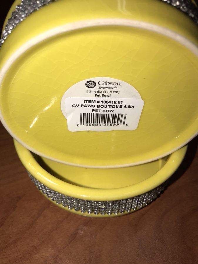 Gibson 4.5 inch Decorative Ceramic Pet Bowls (Pair)