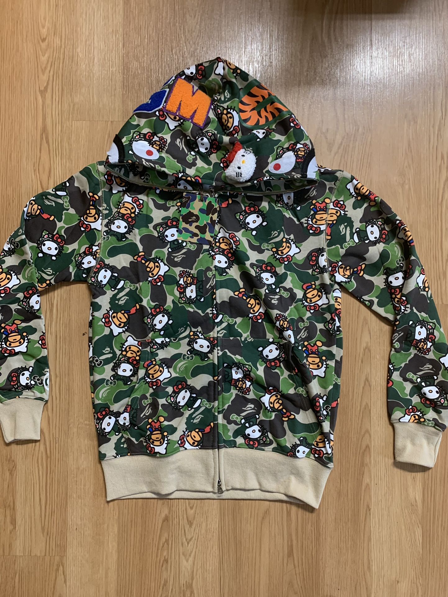 Green Camo Hello Kitty Bape Jacket